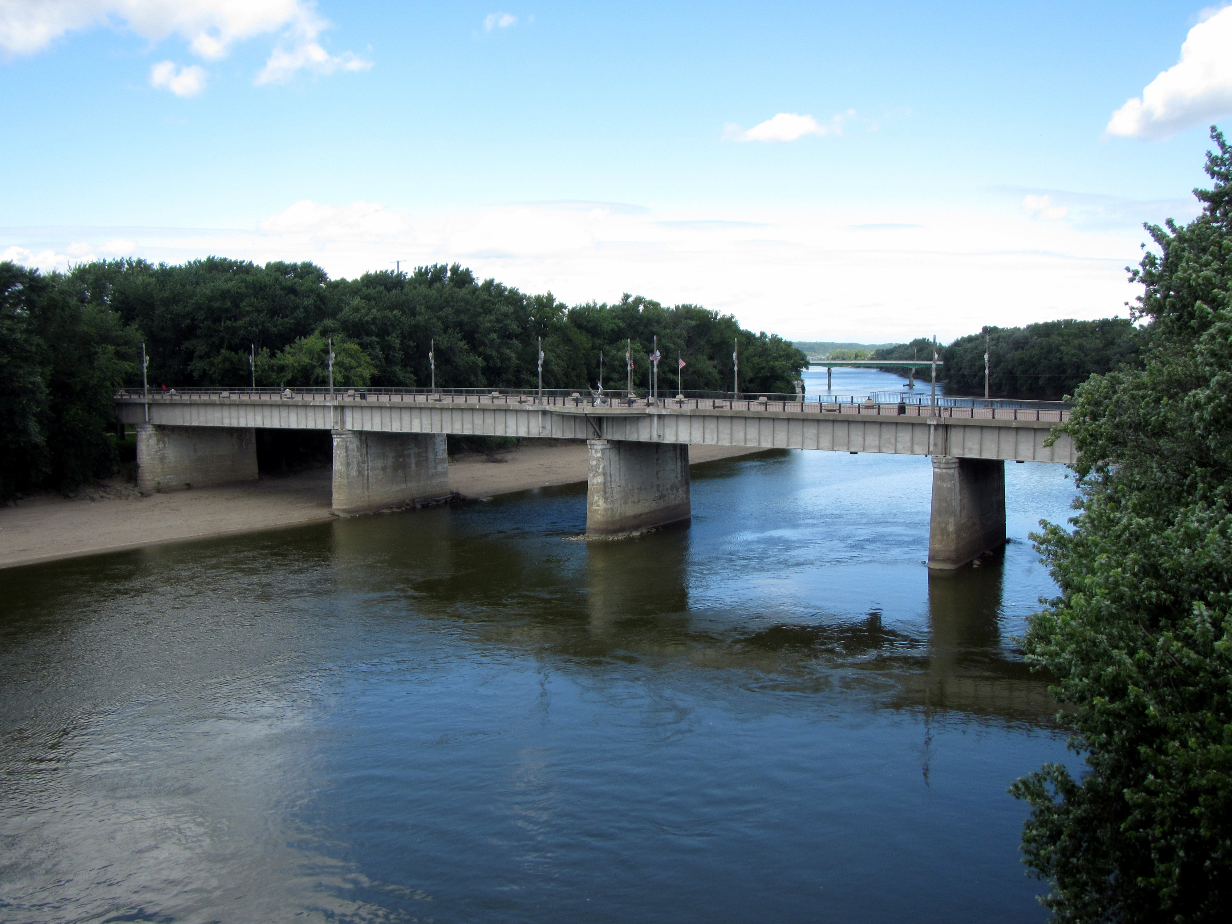 Wabash River bridge in Lafayette, Indiana